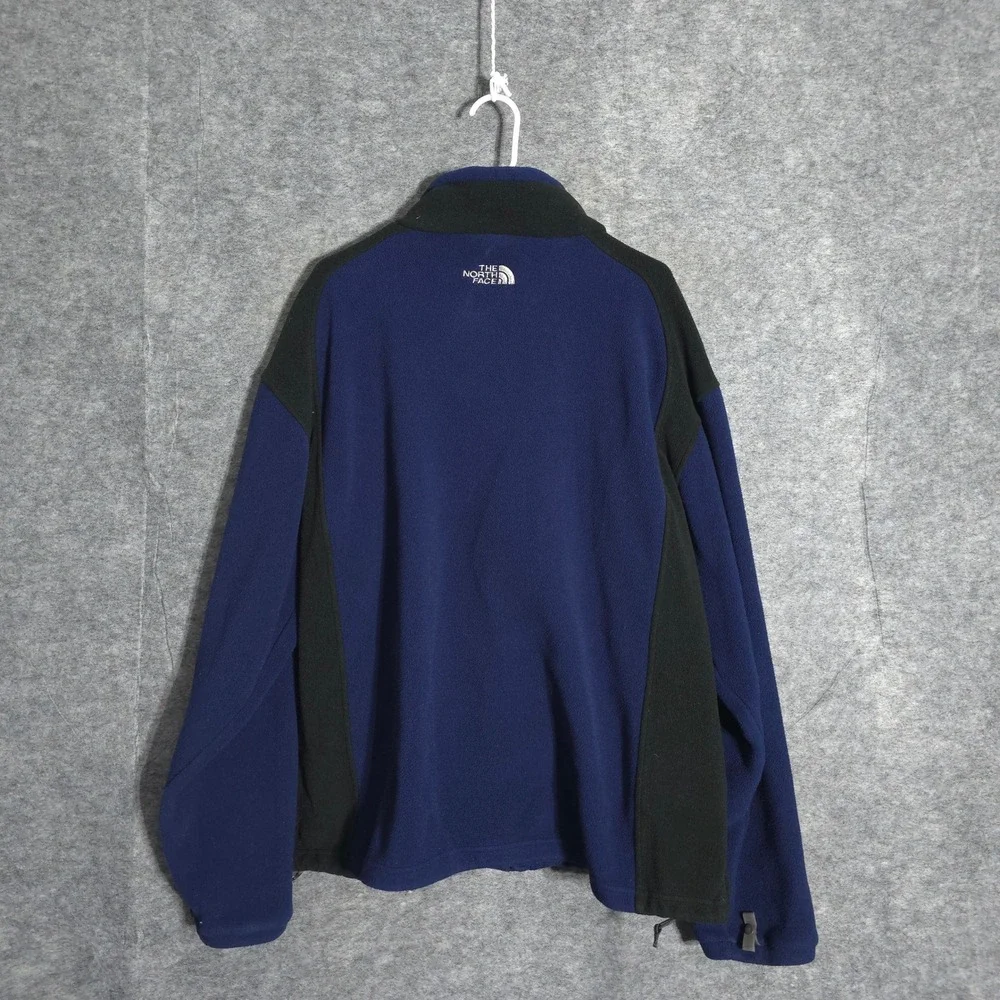 The North Face Fleece Jacket Mens XL Blue Black Full Zip Denali Style 15452